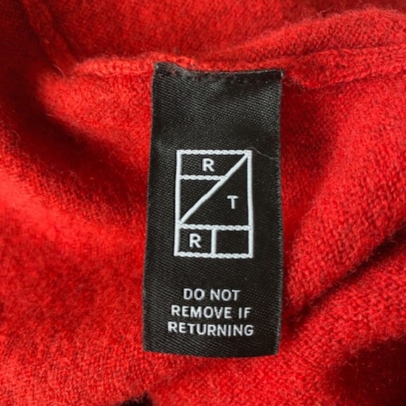 Rebecca Minkoff Red Shelley Yak Wool Mock Neck Sweater Size Medium - Picture 9 of 17